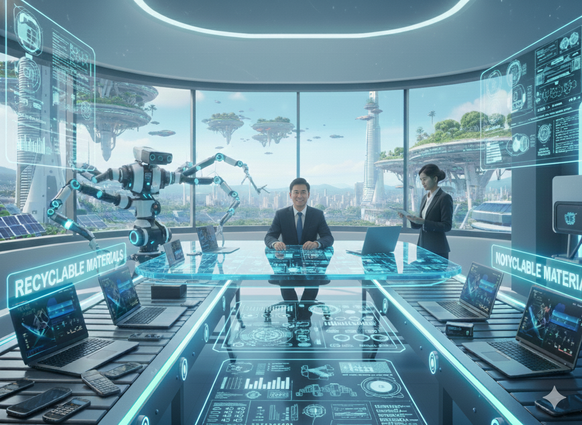 🟩 بازیافت الکترونیکی (E-Waste): موبایل، لپ‌تاپ، باتری + روش جمع‌آوری ایمن