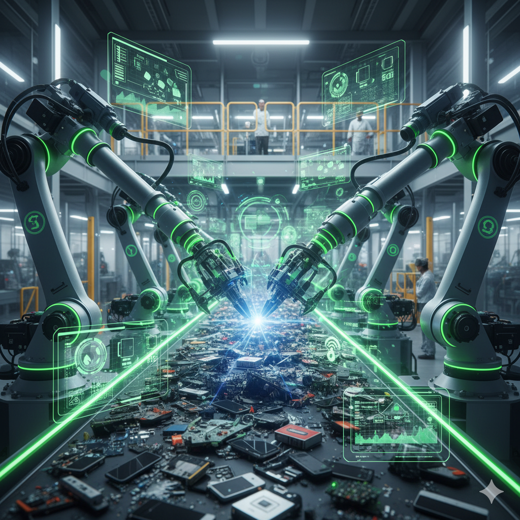 🌍 نقش هوش مصنوعی و فناوری در تحول صنعت بازیافت