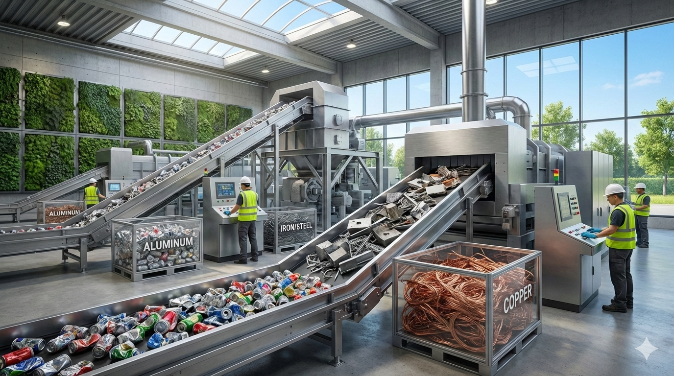 بازیافت فلزات — از آلومینیوم تا آهن | راهنمای کامل، اقتصادی و سبز