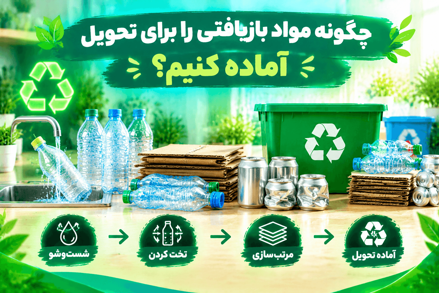 چگونه مواد بازیافتی را برای تحویل آماده کنیم؟