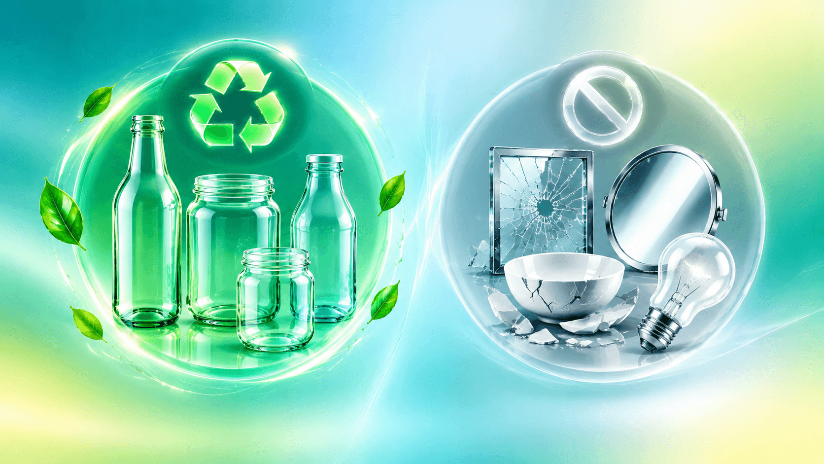 چه شیشههایی قابل بازیافت هستند و چه شیشههایی نیستند؟